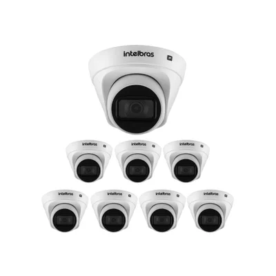Kit 8 Câmeras Ip 4 Megapixels 2.8mm 30m Inteligência De Vídeo Vip 1430 D G2 Intelbras
