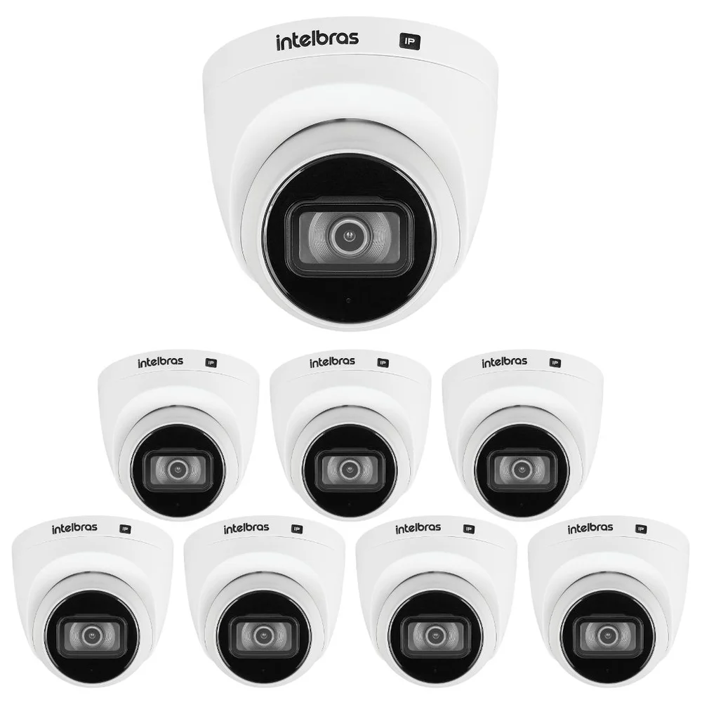 Kit 8 Câmeras Ip 4 Megapixels 30m Inteligência