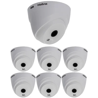 Kit 7 Câmeras Hdcvi Lite 1 Megapixel Hd 20m Vhl 1120 D Intelbras