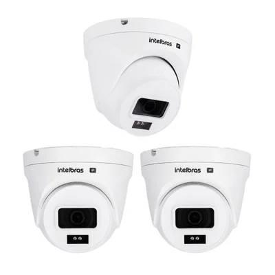 Kit 3 Câmeras Ip 2 Megapixels Full Hd 30m Poe Vipc 1230 D G2 Intelbras