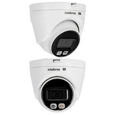 Kit 2 Câmeras Ip 2 Megapixels 20m Poe Com Áudio Vip 1220 D Full Color+ Intelbras