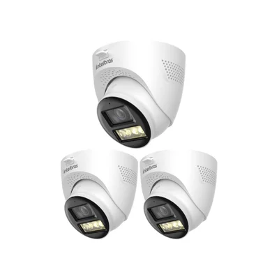 Kit 3 Câmeras Multi Hd 2 Megapixels 40m Microfone E Áudio Bidirecional Vhd 3240 D Dual Audio Fc + Intelbras