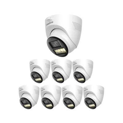 Kit 8 Câmeras Multi Hd 2 Megapixels 40m Microfone E Áudio Bidirecional Vhd 3240 D Dual Audio Fc + Intelbras