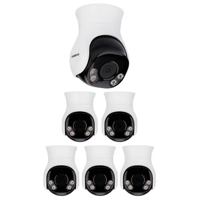 Kit 6 Câmeras Hdcvi 2 Megapixels 360º Full Color 40m Vhd 3200 Mini Sd Intelbras