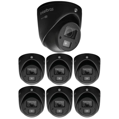 Kit 7 Câmera Multi Hd 2 Megapixels 20m Vhd 3220 Mini D G8 Black Intelbras