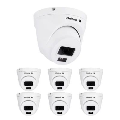 Kit 7 Câmeras Ip 2 Megapixels Full Hd 30m Poe Vipc 1230 D G2 Intelbras