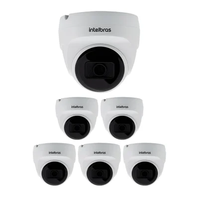 Kit 6 Câmeras Multi Hd 2 Megapixels 20m Vhd 1220 D G9 Intelbras