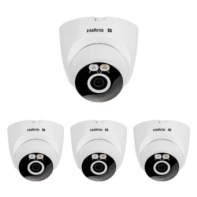 Kit 4 Câmeras Ip Wi-fi 2 Megapixels 20m Com Áudio Vipw 1220 D Full Color+ Intelbras