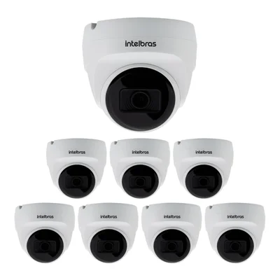 Kit 8 Câmeras Multi Hd 2 Megapixels 20m Vhd 1220 D G9 Intelbras