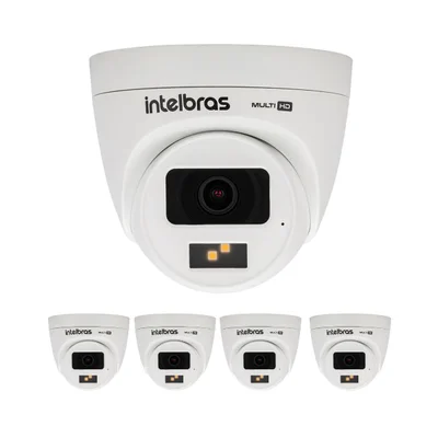 Kit 5 Câmeras Multi Hd 2 Megapixels 20m Full Hd Vhd 3220 D Full Color + Intelbras