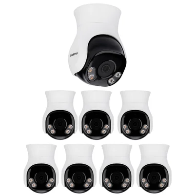 Kit 8 Câmeras Hdcvi 2 Megapixels 360º Full Color 40m Vhd 3200 Mini Sd Intelbras