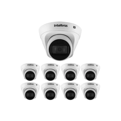Kit 9 Câmeras Ip 4 Megapixels 2.8mm 30m Inteligência De Vídeo Vip 1430 D G2 Intelbras