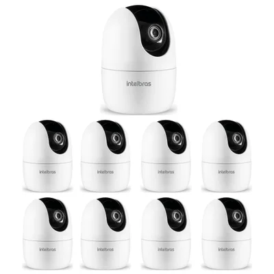 Kit 9 Câmeras Wi-fi 3 Megapixels 360° Interna Im4 3 Mp Intelbras