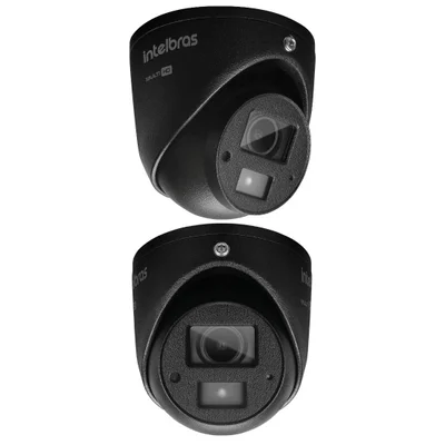 Kit 2 Câmeras Multi Hd 2 Megapixels 20m Vhd 3220 Mini D G8 Black Intelbras