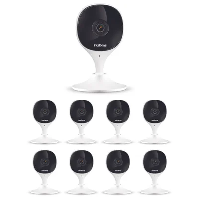 Kit 9 Câmeras Wi-fi Inteligente Com Alarme E Armazenamento Em Nuvem Imx C Intelbras