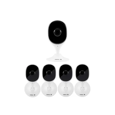 Kit 5 Câmeras Ip Wi-fi 2 Megapixels 10m Com Áudio Vipw 1210 C Intelbras