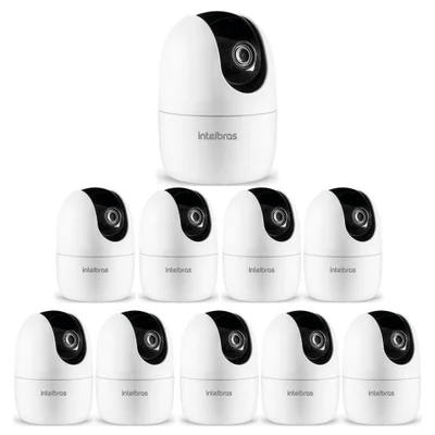 Kit 10 Câmeras Wi-fi 3 Megapixels 360° Interna Im4 3 Mp Intelbras