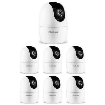 Kit 7 Câmeras Wi-fi 3 Megapixels 360° Interna Im4 3 Mp Intelbras