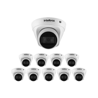 Kit 10 Câmeras Ip 4 Megapixels 2.8mm 30m Inteligência De Vídeo Vip 1430 D G2 Intelbras