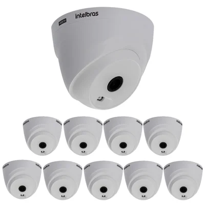 Kit 10 Câmeras Hdcvi Lite 1 Megapixel Hd 20m Vhl 1120 D Intelbras