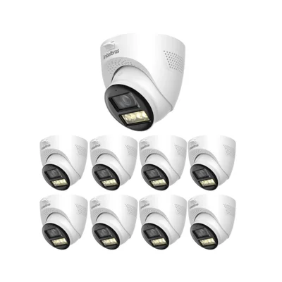 Kit 9 Câmeras Multi Hd 2 Megapixels 40m Microfone E Áudio Bidirecional Vhd 3240 D Dual Audio Fc + Intelbras