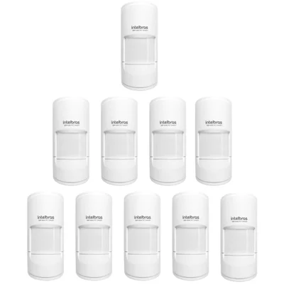 Kit 10 Sensores Passivo Sem Fio Ivp 4101 Pet Smart Intelbras