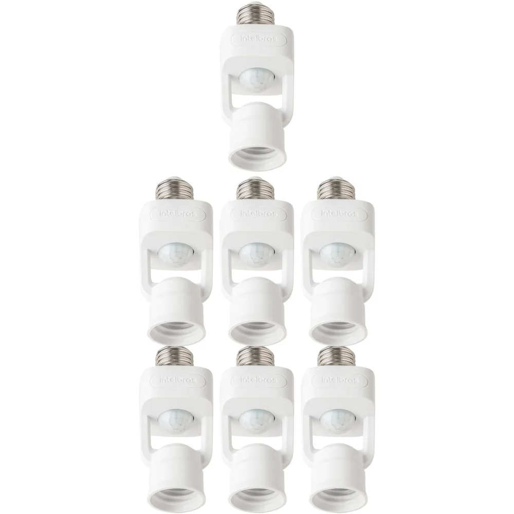 Kit 7 Sensores De Presença Para Iluminação Soquete E27 Espi 360 S Intelbras