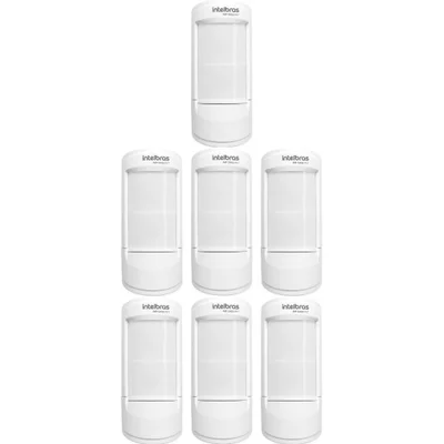 Kit 7 Sensores Alarme Infra Pet 35 Kg Interno Intelbras Ivp 5002 Pet