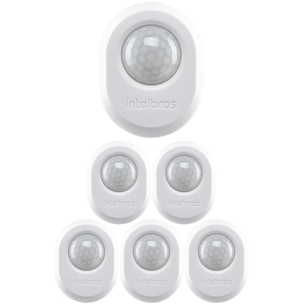 Kit 6 Sensor De Presença Para Iluminação 360° Espi 360 A Branco Intelbras