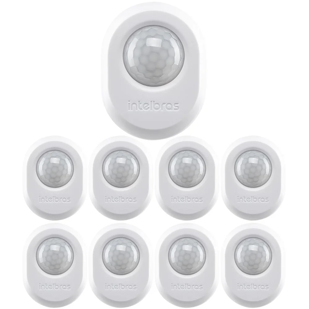 Kit 9 Sensor De Presença Para Iluminação 360° Espi 360 A Branco Intelbras
