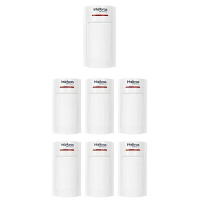 Kit 7 Sensores Para Alarme Passivo Ir Ivp 3000 Pet Intelbras