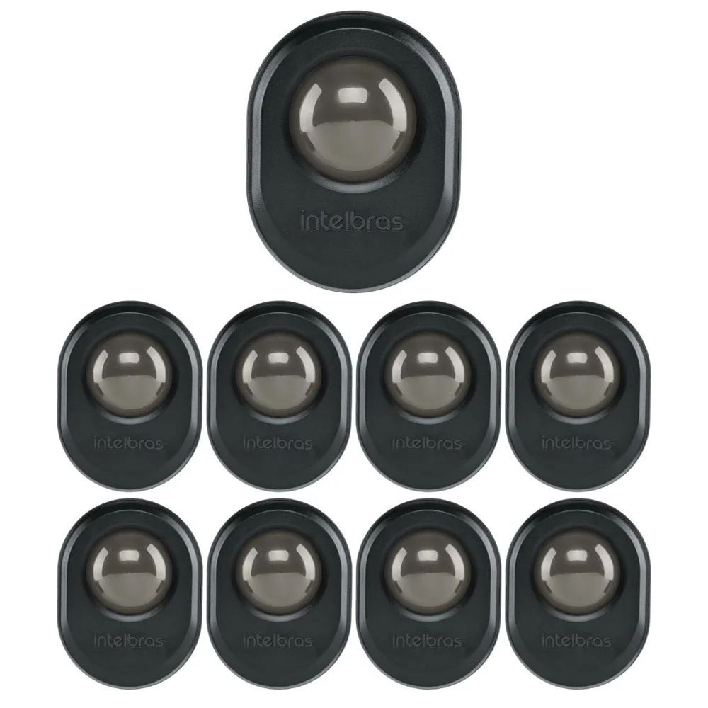 Kit 9 Sensor De Presença Para Iluminação 360° Espi 360 A Preto Intelbras