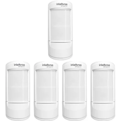 Kit 5 Sensores Alarme Infra Pet 35 Kg Interno Intelbras Ivp 5002 Pet
