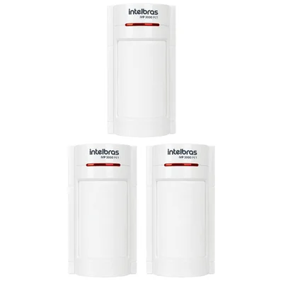 Kit 3 Sensores Para Alarme Passivo Ir Ivp 3000 Pet Intelbras