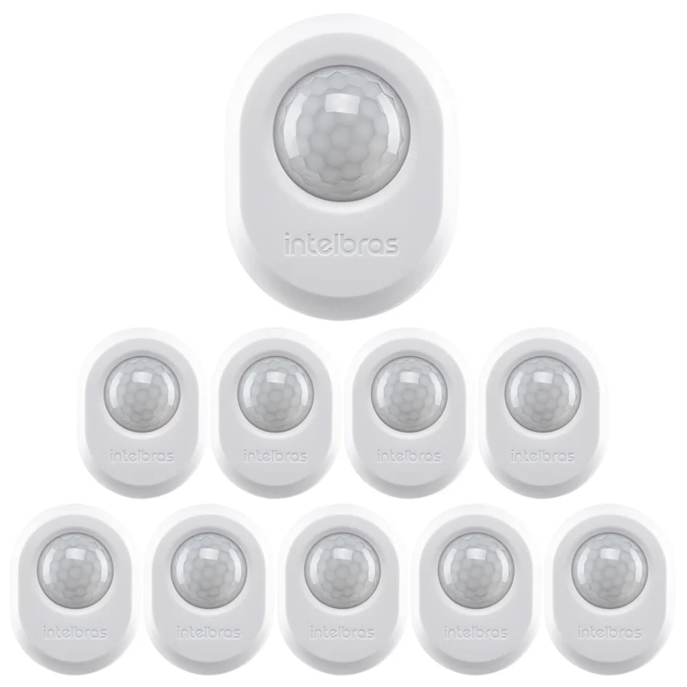 Kit 10 Sensor De Presença Para Iluminação 360° Espi 360 A Branco Intelbras