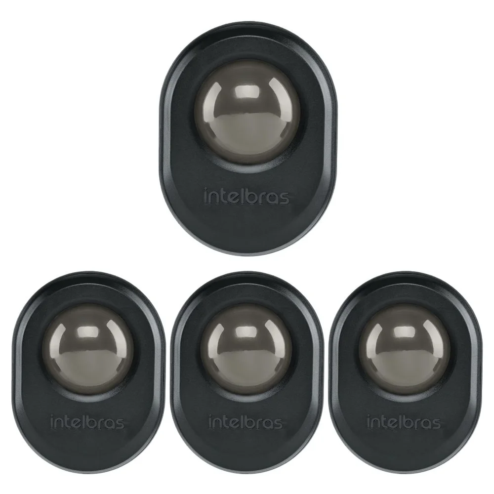 Kit 4 Sensor De Presença Para Iluminação 360° Espi 360 A Preto Intelbras