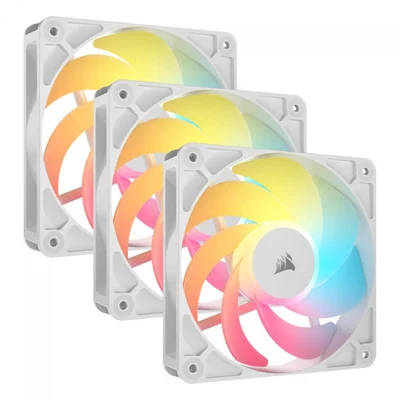 Kit Fan Com 3 Unidades Corsair Rs120-r, ARGB, Reverse, 120mm, Branco, Co-9050197-ww
