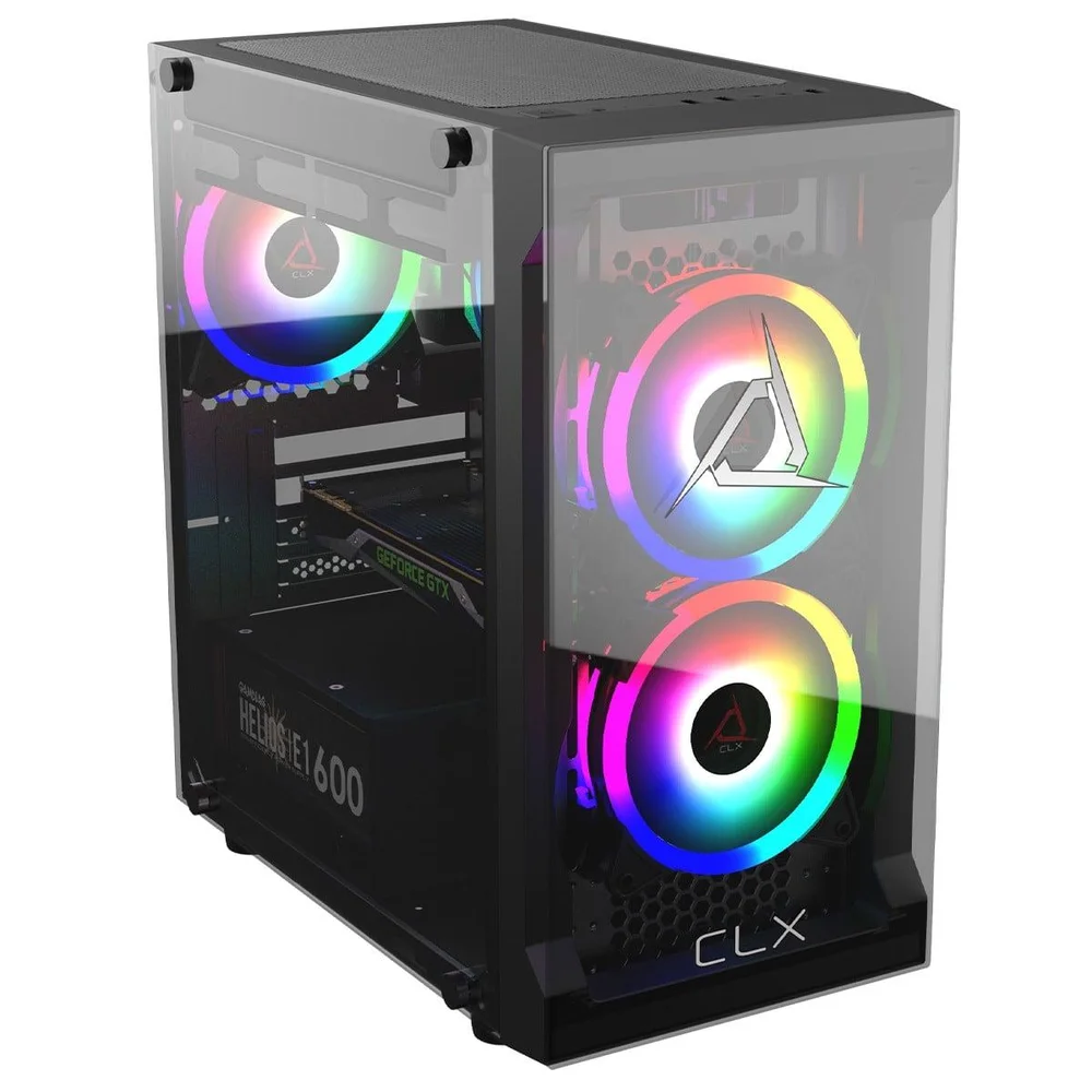 Gabinete Gamer Gamdias Clx Talos E2k V1, Mini Tower, Vidro Temperado, M-atx, Com 3 Fans ARGB, Preto