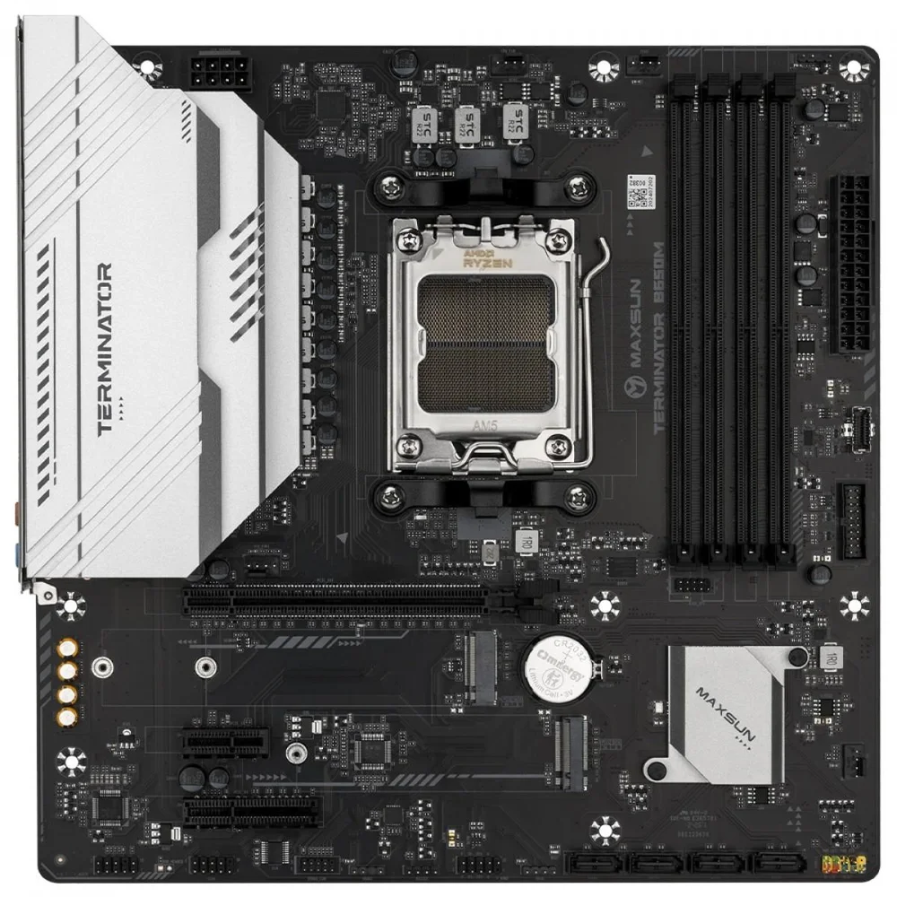 Placa Mãe Maxsun Terminator B650m, Chipset B650, Amd Am5, Matx, Ddr5
