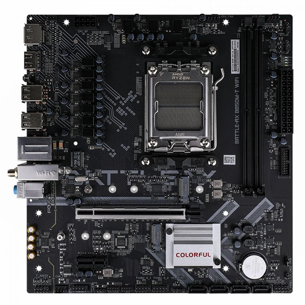 Placa Mãe Colorful Battle-ax B850m-t Wifi V14, Chipset B850, Amd Am5, Matx, Ddr5
