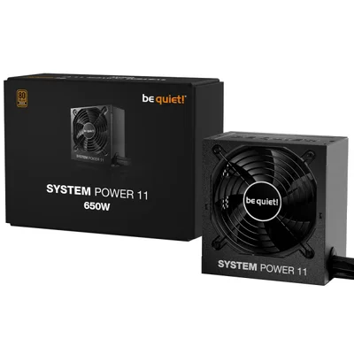 Fonte Be Quiet System Power 11 U, 650w, 80 Plus Bronze, Atx 3.1, Pfc Ativo, Preto, Bp918br
