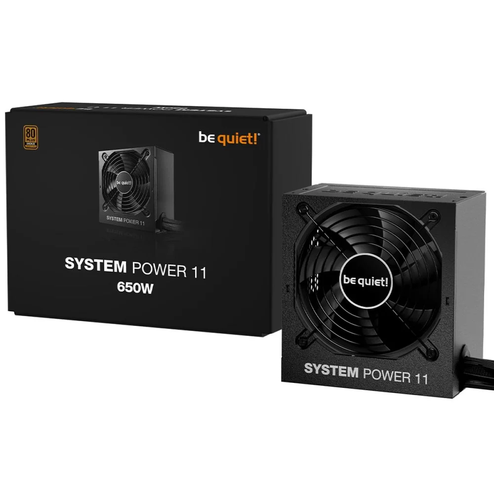 Fonte Be Quiet System Power 11 U, 650w, 80 Plus Bronze, Atx 3.1, Pfc Ativo, Preto, Bp918br