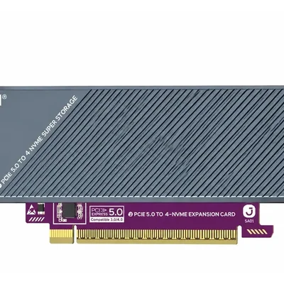 Adaptador 04 X SSD M2 Nvme Gen5 Jeyi PCi-e 5.0 X16 512gbps