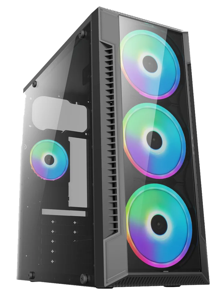 Gabinete Atx PC Cpu C/ Coolers RGB Bpc 3147 Lateral De Vidro
