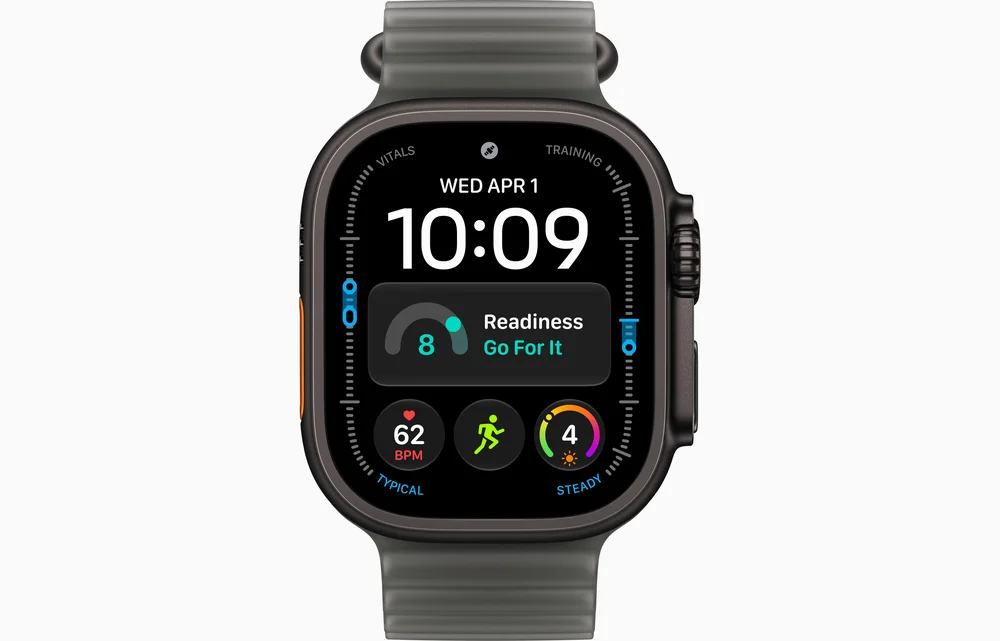 Apple Watch Ultra 4 Caixa 49mm Titanium Preto Pulseira Oceano - Preto-translúcido