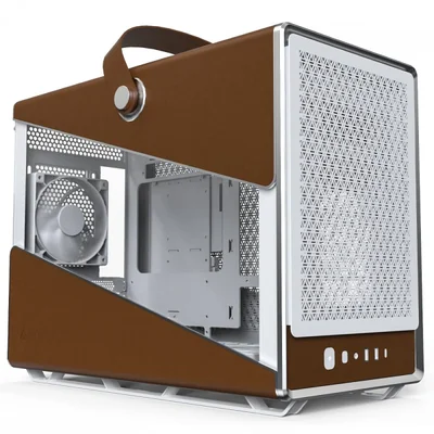 Gabinete Montech Heritage Pro, Mini Tower, Couro E Metal, Matx, Sem Fonte, Com 4 Fans, Branco