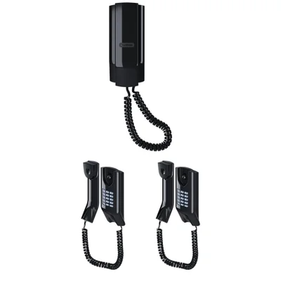 Kit 03 Telefone Comunicação Condominial Tdmi 300 Preto Intelbras