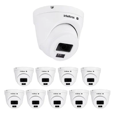 Kit 10 Câmeras Ip 2 Megapixels Full Hd 30m Poe Vipc 1230 D Intelbras