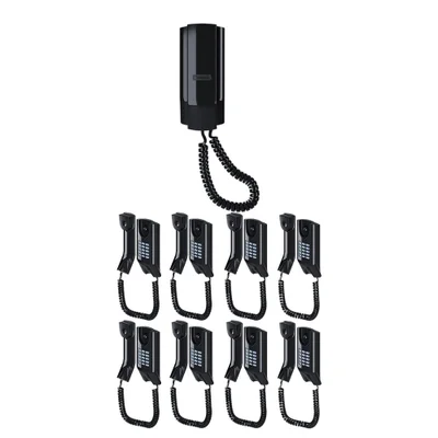 Kit 09 Telefone Comunicação Condominial Tdmi 300 Preto Intelbras