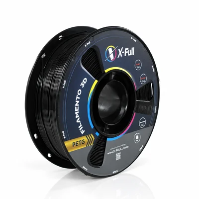 Filamento 3d Petg Preto X-full Gs001 1kg 1,75mm